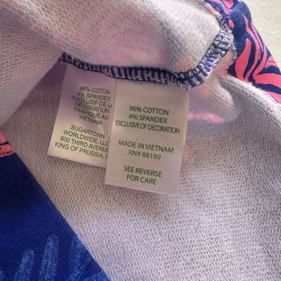 Lilly Pulitzer UPF 50+ Skipper Popover Royal Purple Dazzle Size XL Girls - Picture 7 of 8